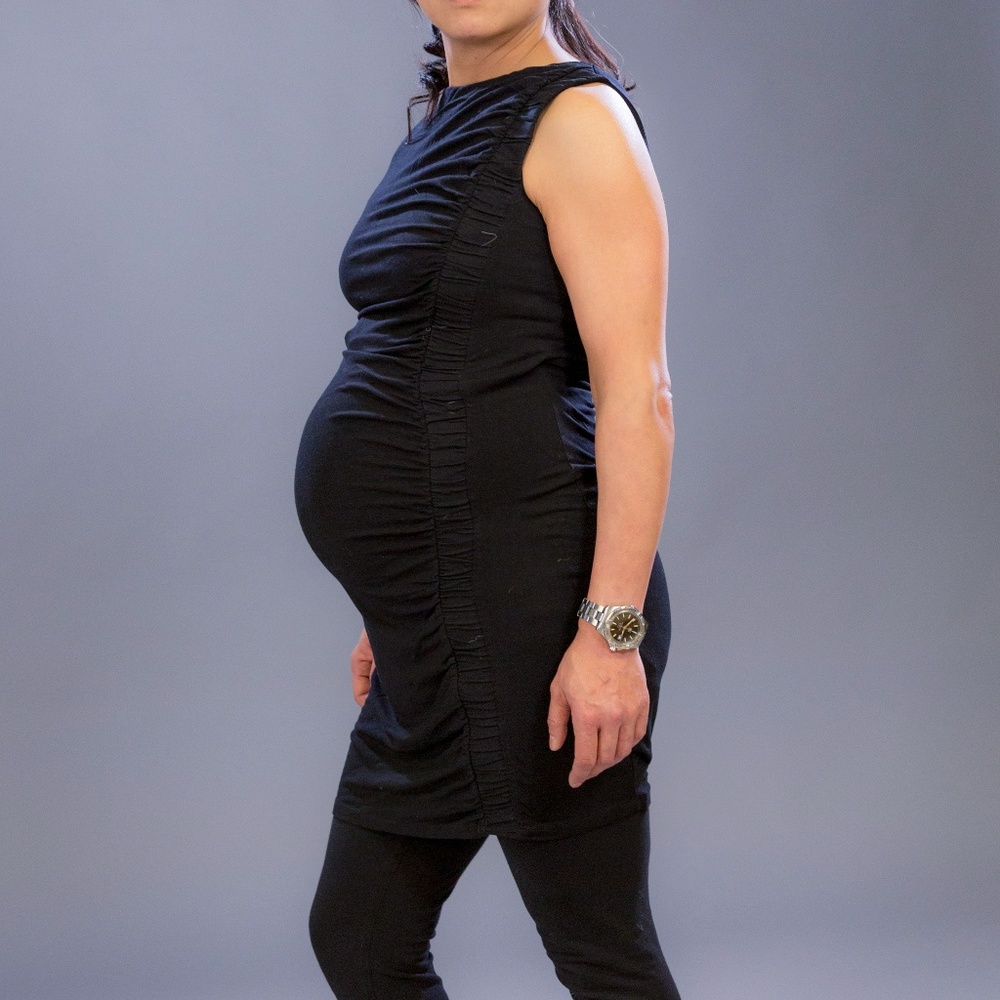 ASOS maternity dress w asymmetric ruching